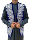 Traditional Afghan Waistcoat - Blue